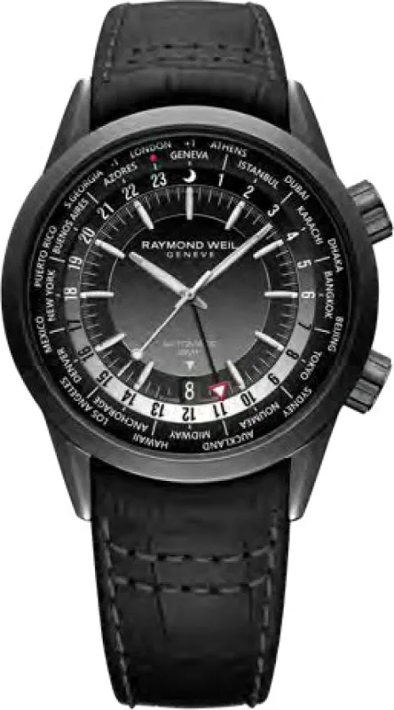 Raymond Weil Freelancer GMT Worldtimer Black made by Raymond Weil