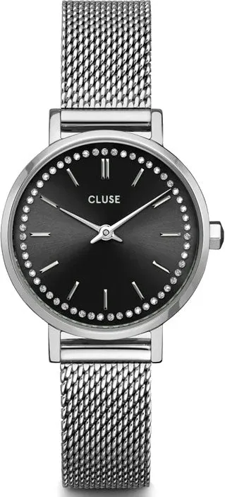 Cluse Boho Chic Petite Crystals Mesh Black sold by Jura Watches