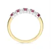 18ct Yellow Gold 0.26ct Ruby Diamond Half Eternity Ring sold by Jura Watches