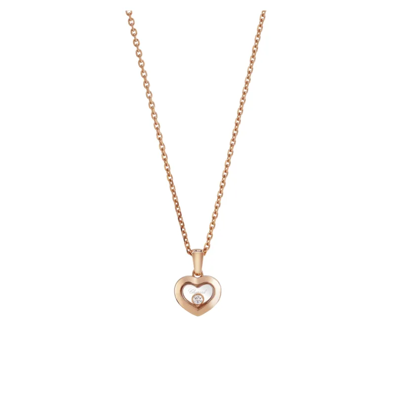 Chopard Happy Diamonds Icons 18ct Rose Gold 0.05ct Diamond Pendant sold by Jura Watches