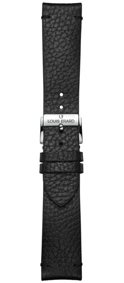 Louis Erard Strap Leather Black Grained 20/18mm sold by Jura Watches