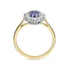 18ct Yellow Gold 0.90ct Sapphire Diamond Oval Cluster Ring sold by Jura Watches