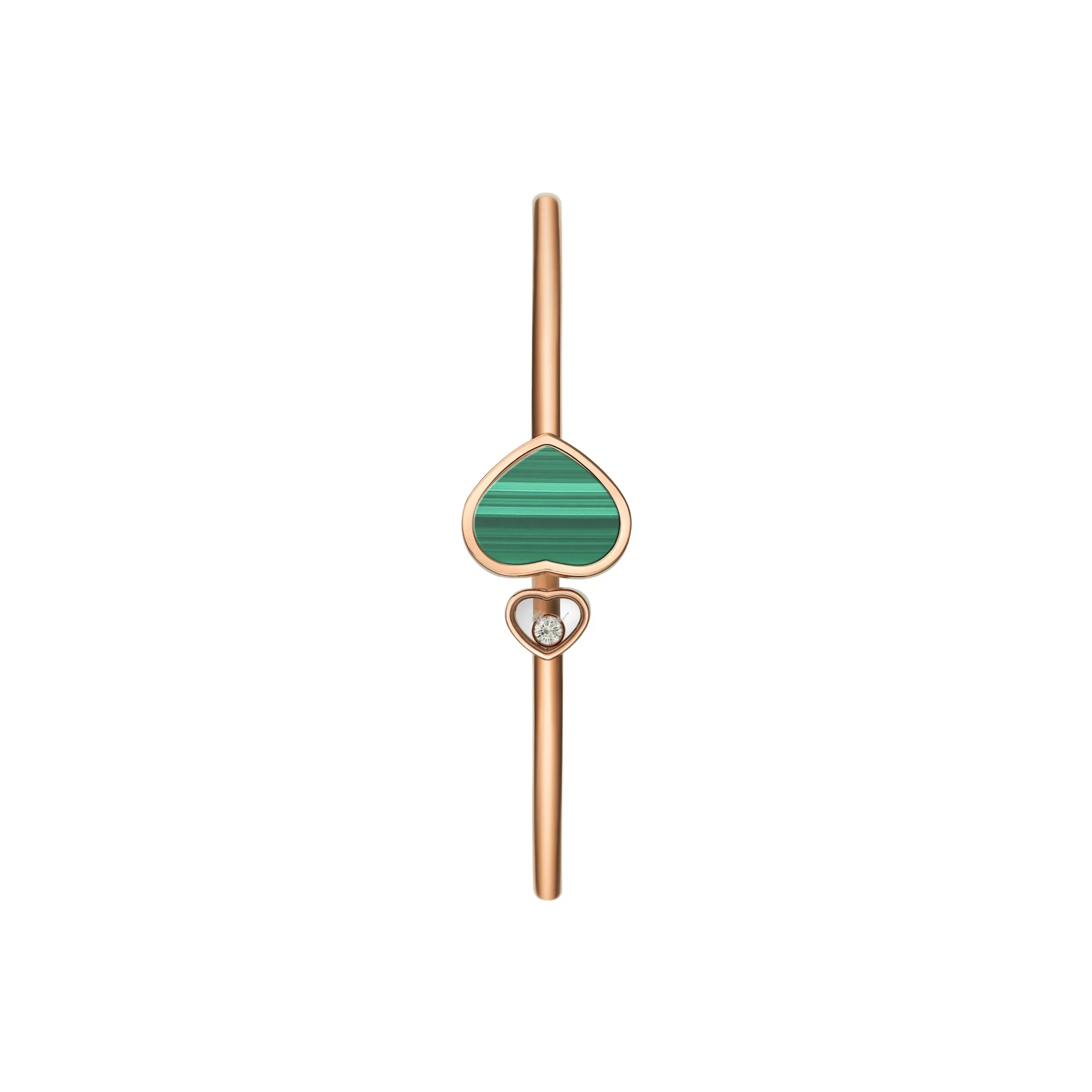 Chopard Happy Hearts 18ct Rose Gold Diamond Malachite Bangle sold by Jura Watches product image thumbnail 2