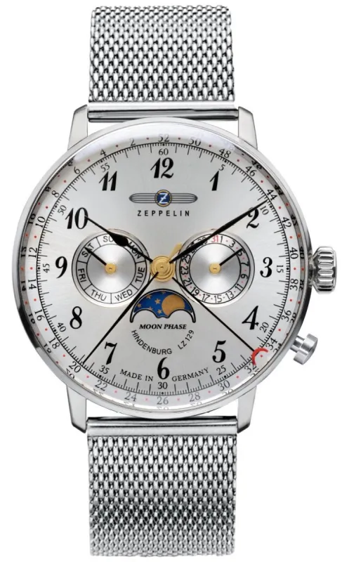 Zeppelin LZ 129 Hindenburg Moonphase Mens Watch sold by Jura Watches