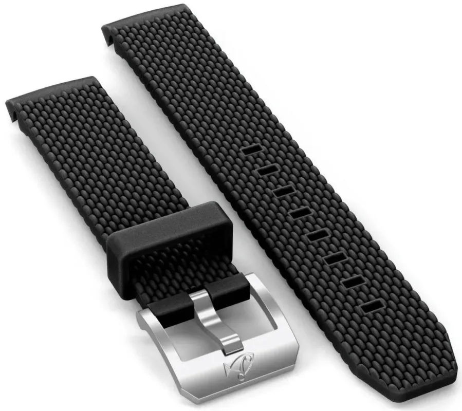 Doxa Strap SUB 200 C-GRAPH Rubber Black With Buckle made by Jura Watches