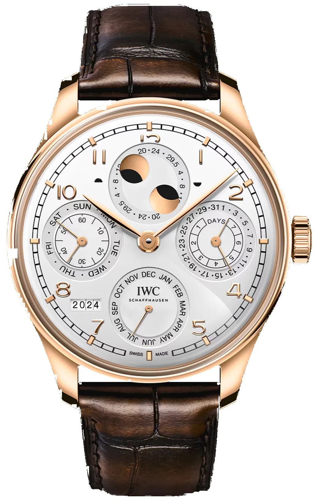 IWC Portugieser Perpetual Calendar 44 Silver Moon Watch sold by Jura Watches