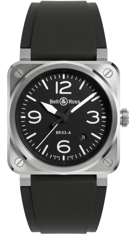 Bell & Ross BR 03 Auto Black Steel Watch sold by Jura Watches