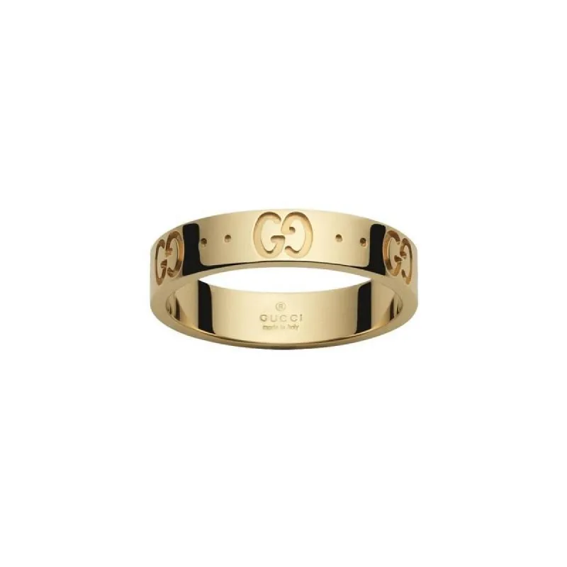 Gucci Icon 18ct Yellow Gold Thin Band Ring sold by Jura Watches