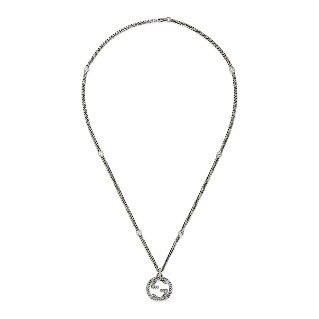 Gucci Interlocking Motif Sterling Silver Necklace D sold by Jura Watches