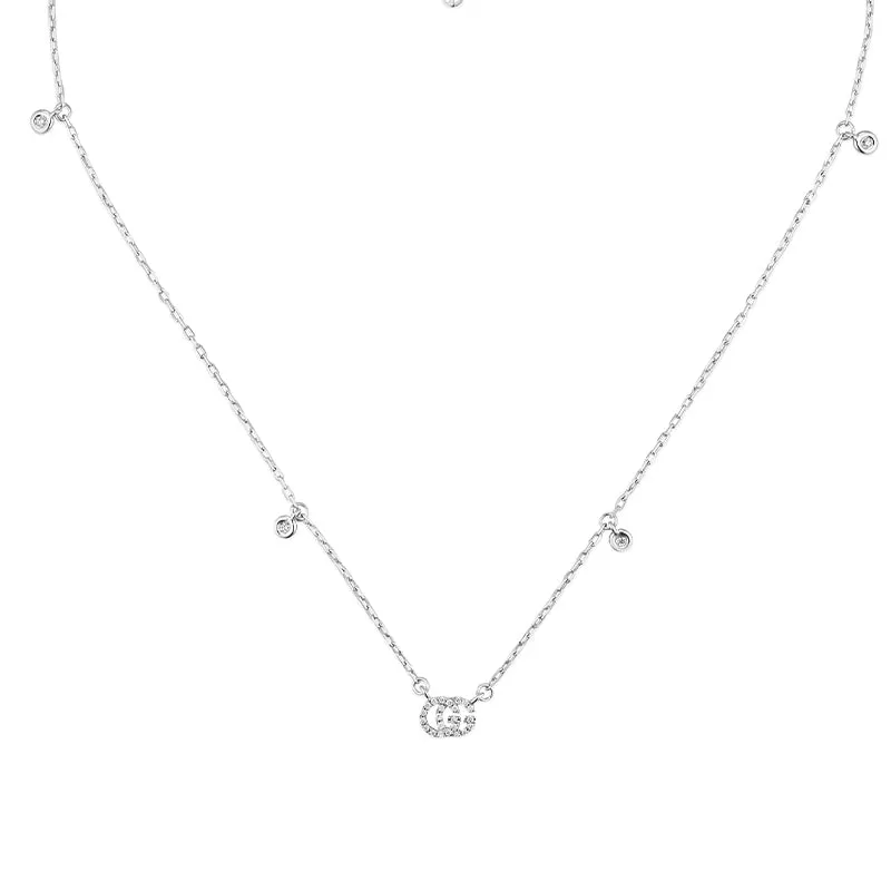 Gucci GG Running 18ct White Gold Diamond Necklace sold by Jura Watches