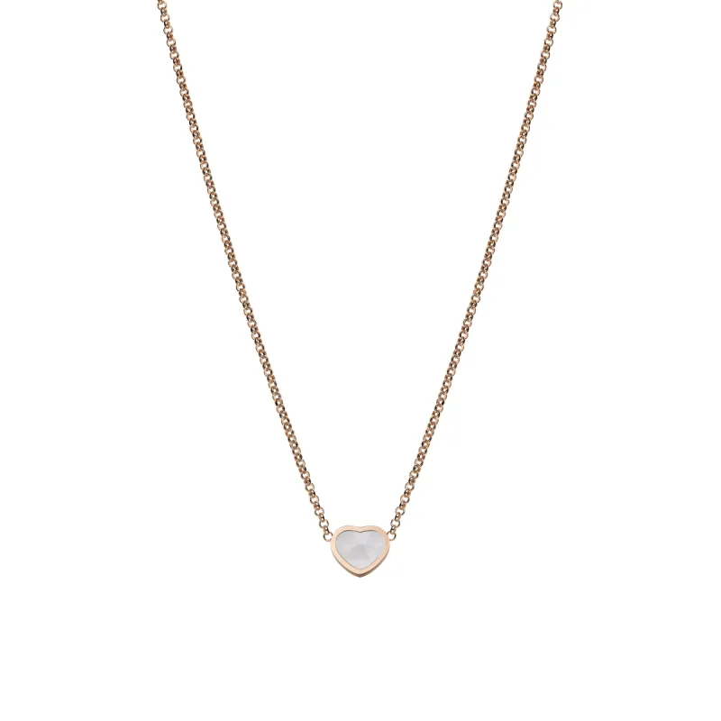 Chopard My Happy Hearts 18ct Rose Gold Mother of Pearl Necklace sold by Jura Watches