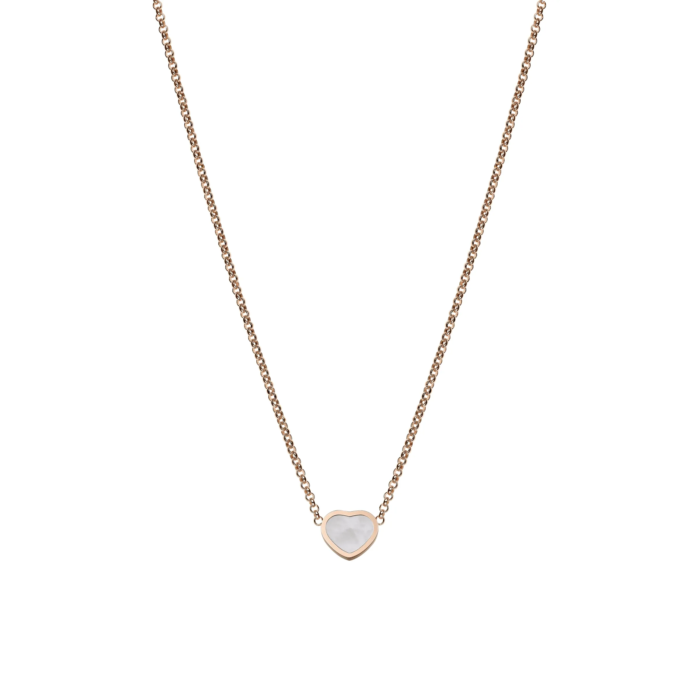 Chopard My Happy Hearts 18ct Rose Gold Mother of Pearl Necklace sold by Jura Watches
