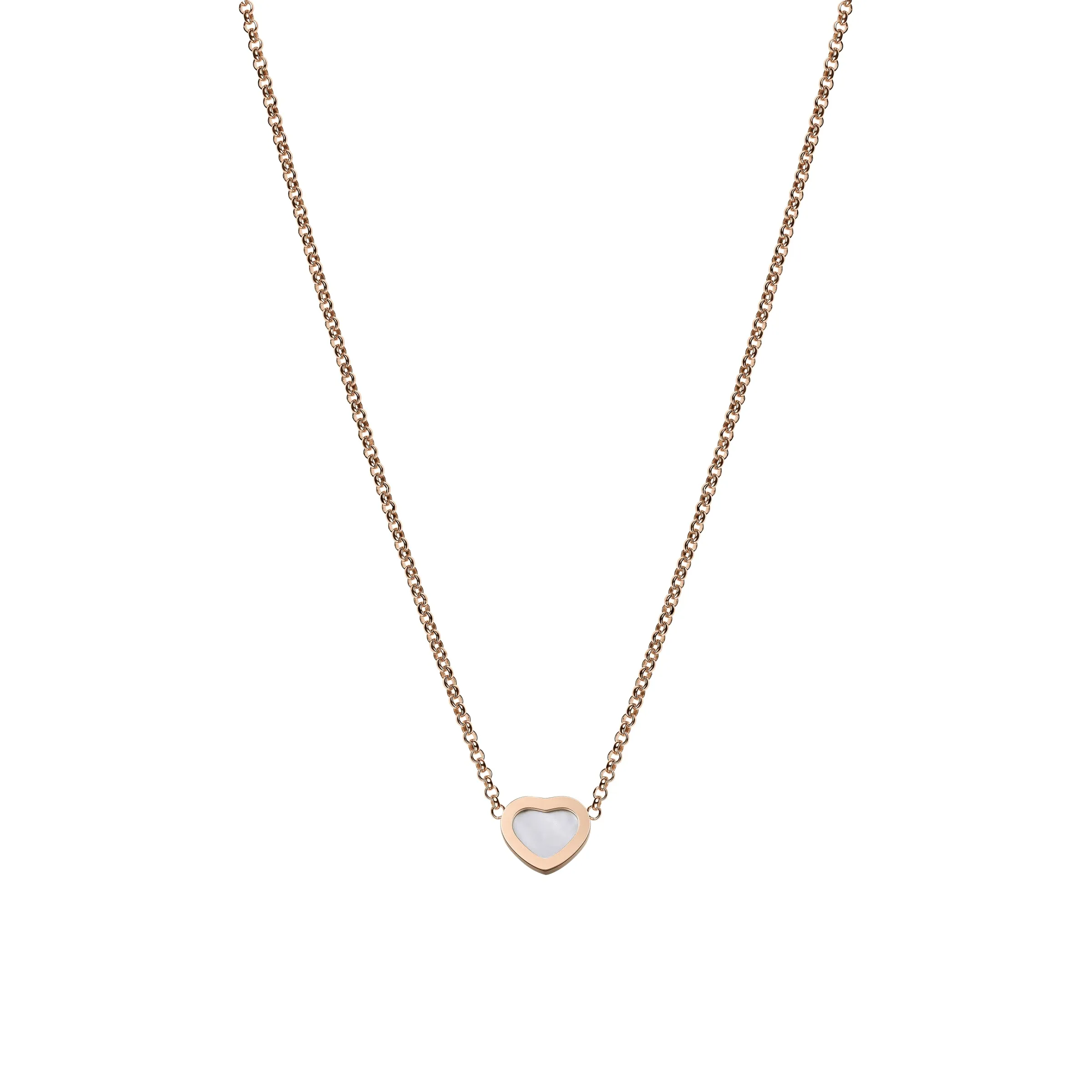 Chopard My Happy Hearts 18ct Rose Gold Mother of Pearl Necklace sold by Jura Watches product image thumbnail 4