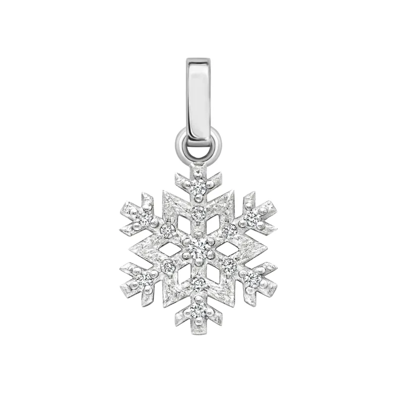 Faberge Heritage 18ct White Gold Diamond Snowflake Charm made by Faberge