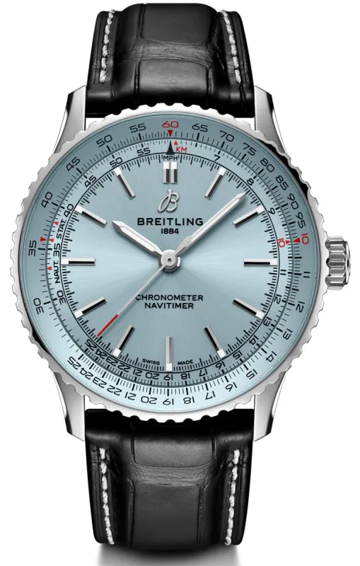 Breitling Navitimer Automatic 41 Light Blue Leather Watch sold by Jura Watches