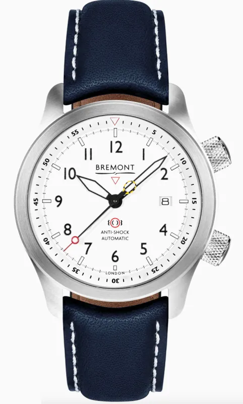 Bremont Watch MBII White Blue Barrel Closed Case Back D sold by Jura Watches