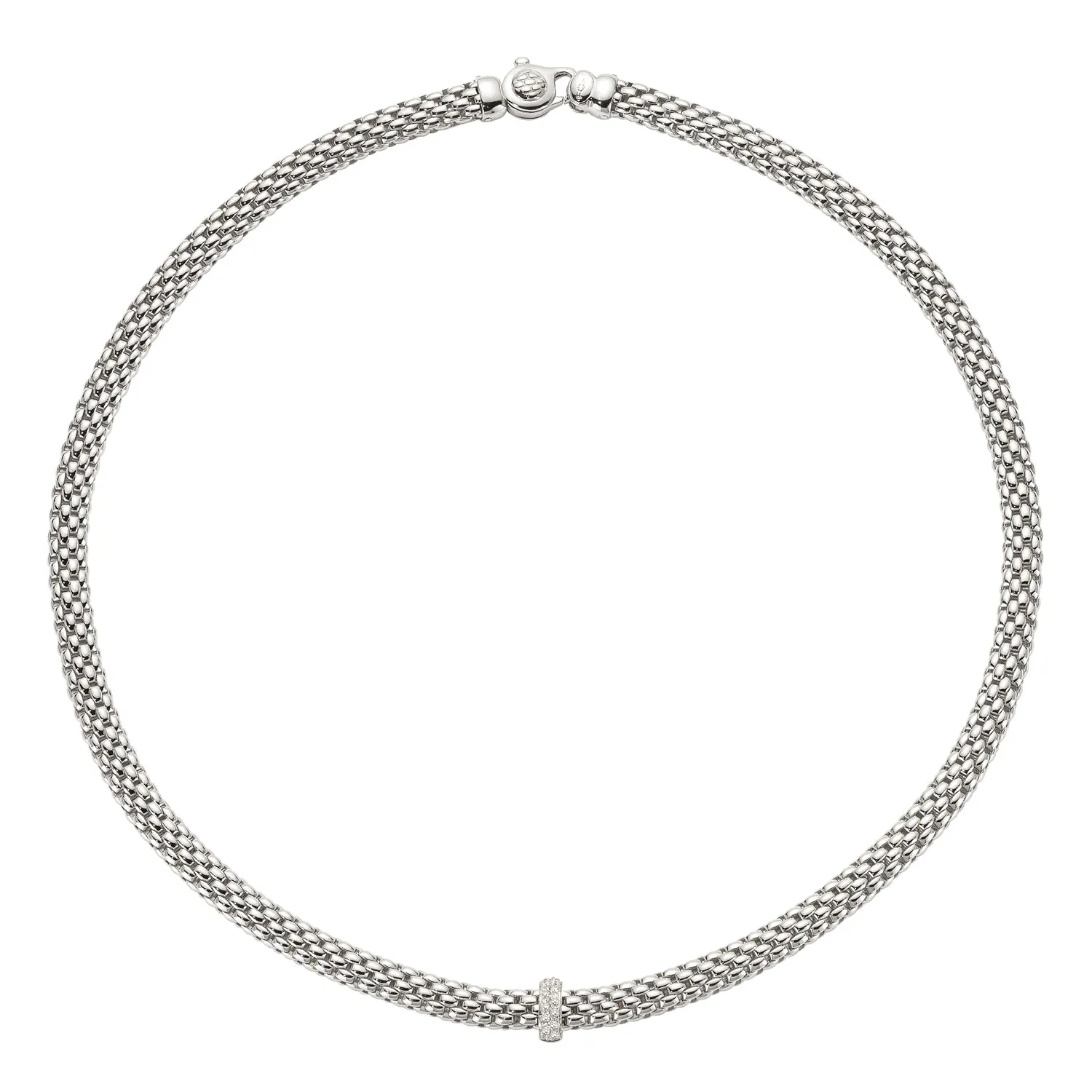 Fope Vendome 18ct White Gold 0.10ct Diamond Necklace sold by Jura Watches