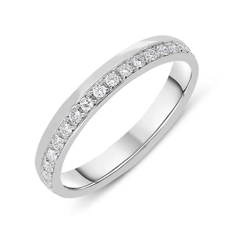 18ct White Gold 0.22ct Diamond Channel Set Wedding Half Eternity Ring sold by Jura Watches