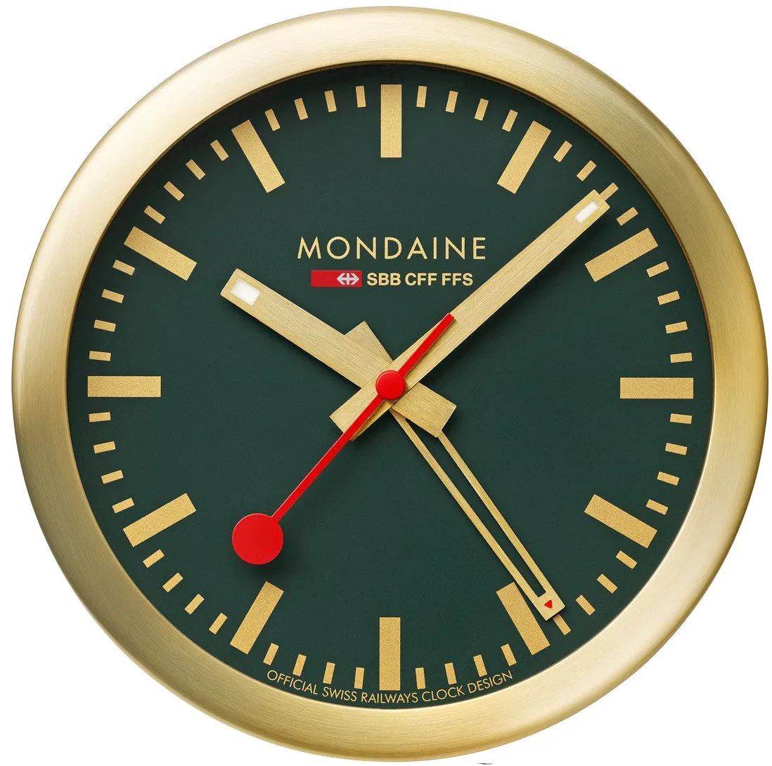 Mondaine Clock Alarm Forest Green sold by Jura Watches