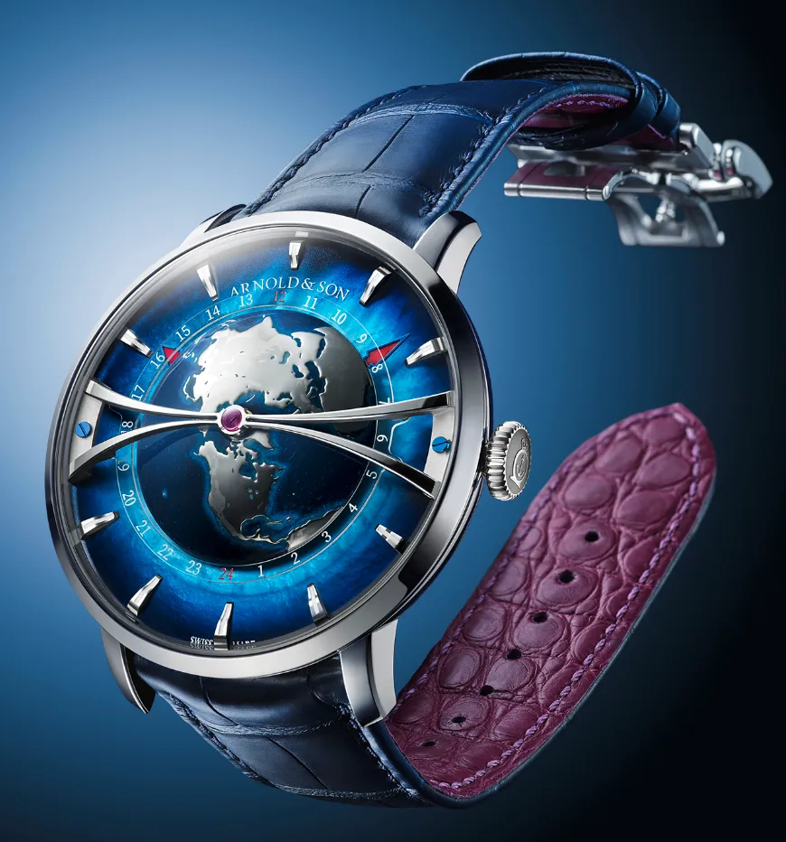 Arnold & Son Globetrotter Platinum Limited Edition Watch sold by Jura Watches product image thumbnail 2