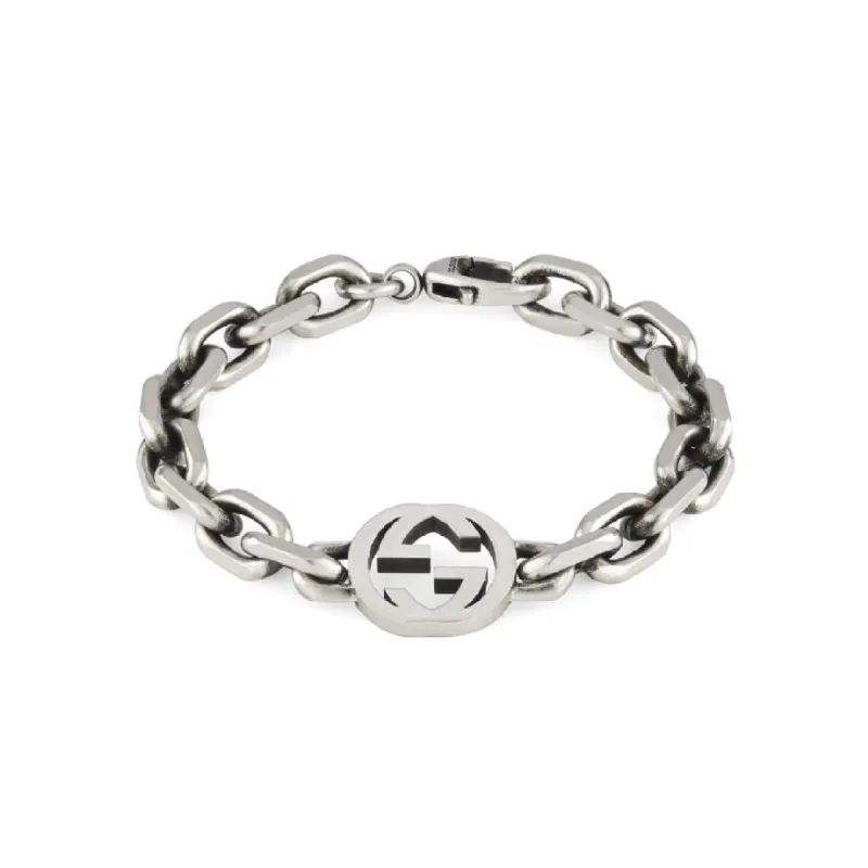 Gucci Interlocking G Sterling Silver Wide Chain Bracelet D sold by Jura Watches