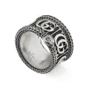 Gucci GG Marmont Aged Sterling Silver Double G Snake Motif Ring D sold by Jura Watches