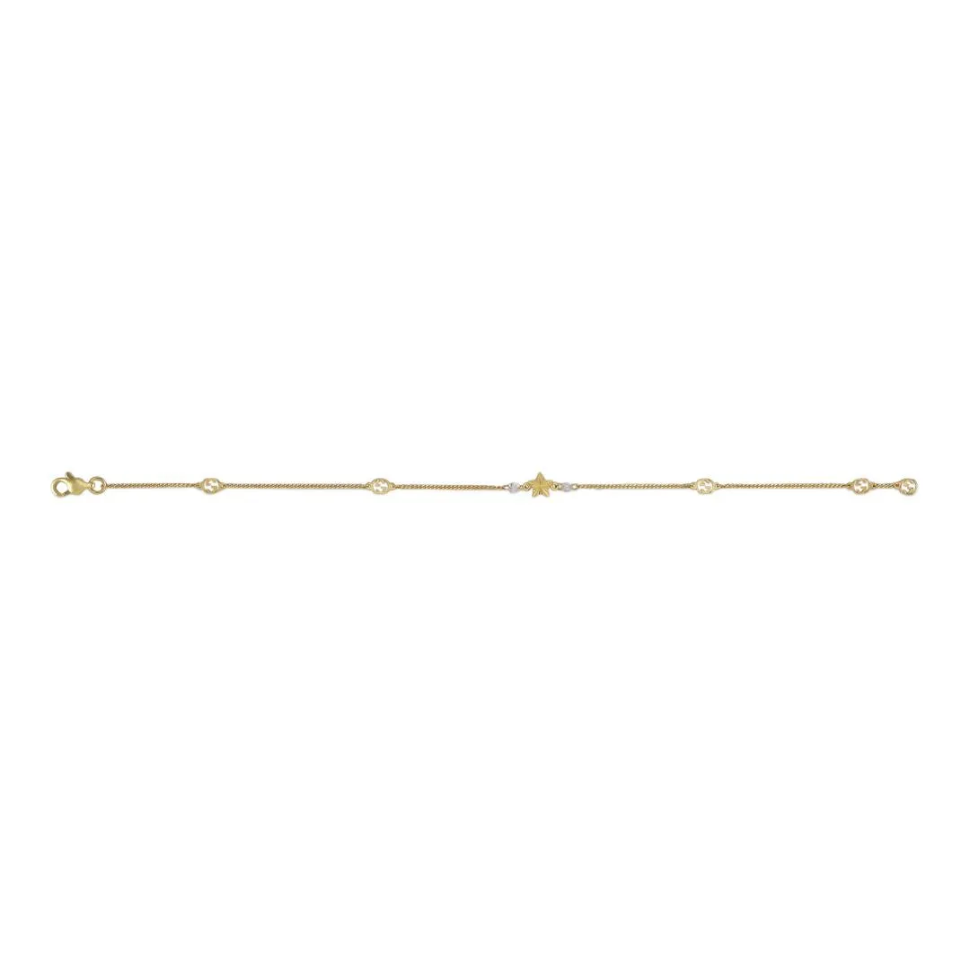 Gucci Interlocking 18ct Yellow Gold Diamond Star Bracelet D sold by Jura Watches product image thumbnail 2