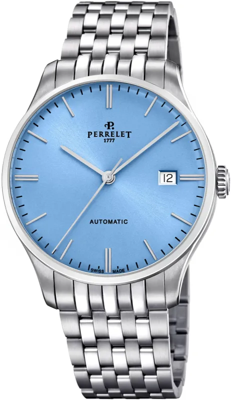 Perrelet Weekend 3 Hands Ice Blue Bracelet Watch sold by Jura Watches