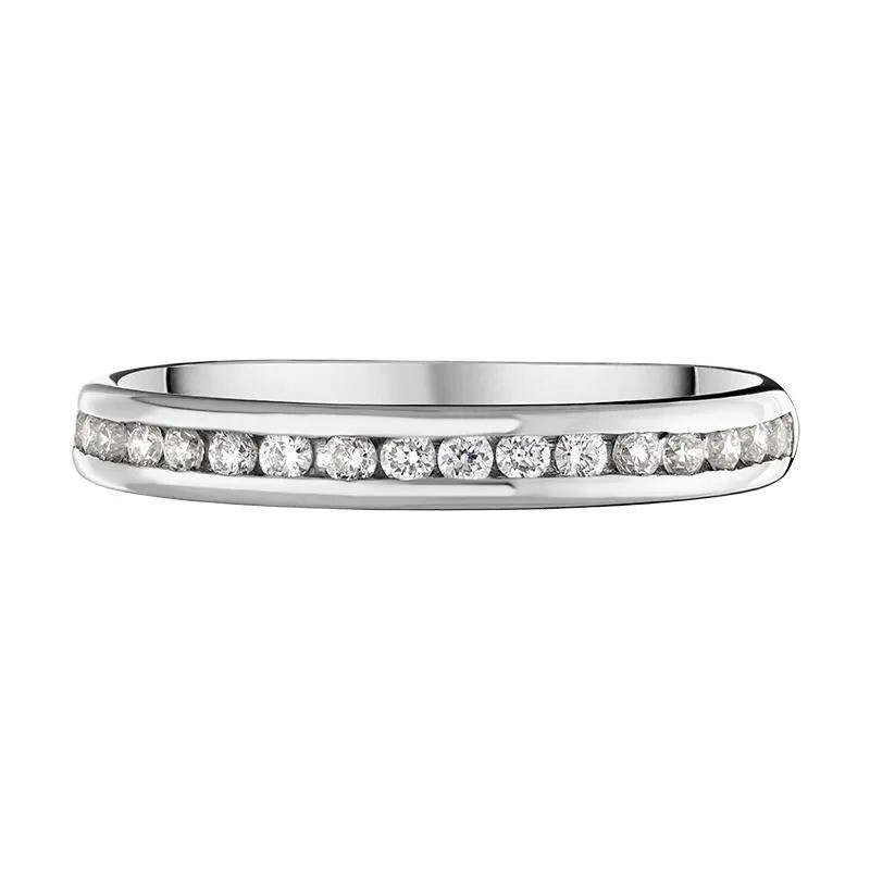 18ct White Gold 0.30ct Diamond Channel Set Wedding Half Eternity Ring D sold by Jura Watches product image thumbnail 2