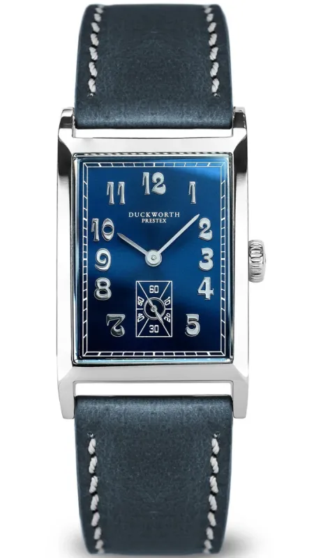 Duckworth Prestex Centenary Blue Blue Leather Watch made by Jura Watches