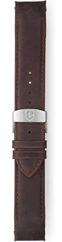 Elliot Brown Strap Leather 22mm Dark Brown Waxed Saddled Deployment sold by Jura Watches