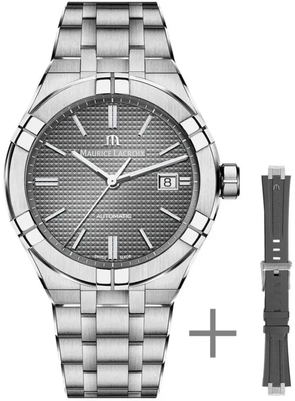 Maurice Lacroix Watch Aikon Automatic 42mm Strap Set D sold by Jura Watches