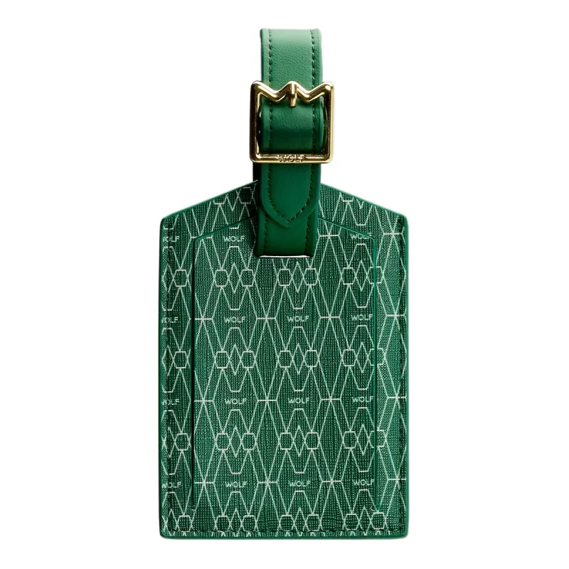 Wolf Signature Vegan Collection Green Luggage Tag sold by Jura Watches