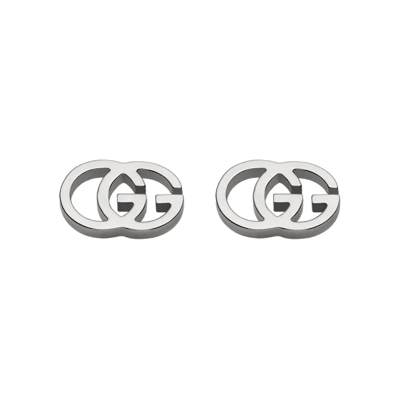Gucci GG Running 18ct White Gold Stud Earrings sold by Jura Watches