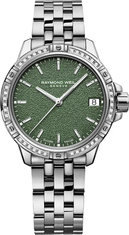 Raymond Weil Tango Green Frost Diamond sold by Jura Watches