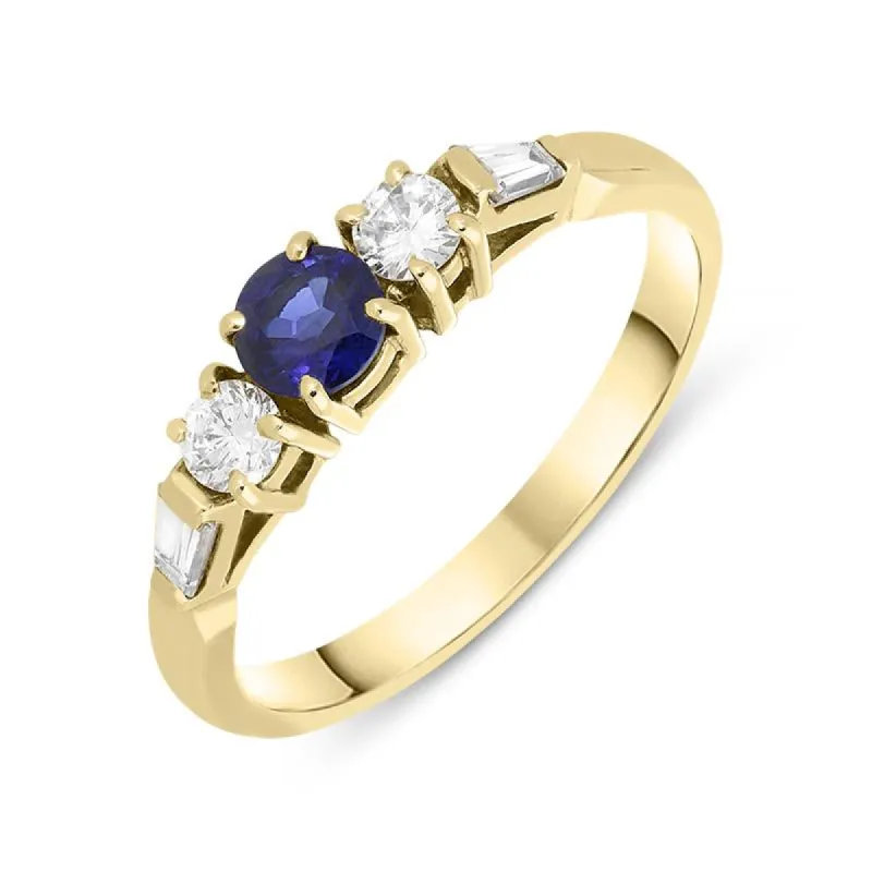 18ct Yellow Gold 0.35ct Sapphire Diamond Ring D sold by Jura Watches