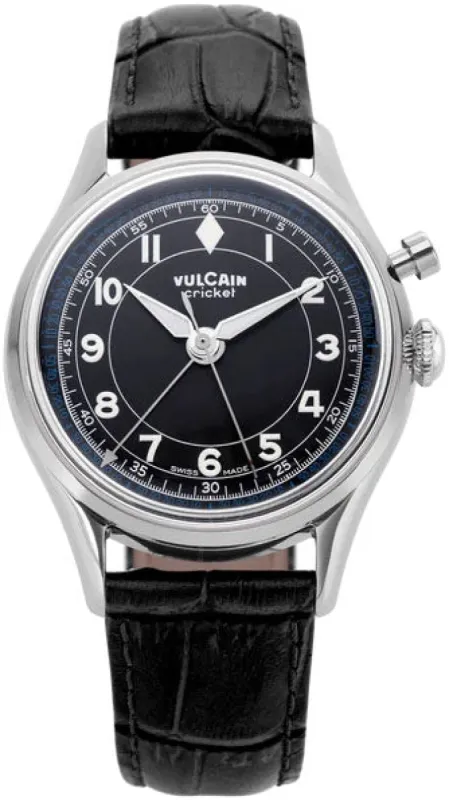 Vulcain Cricket Classique 36mm Black White Blue Watch sold by Jura Watches