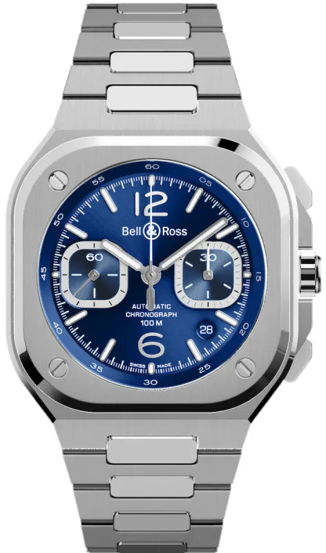 Bell & Ross BR 05 Chrono Blue Steel Bracelet Watch sold by Jura Watches