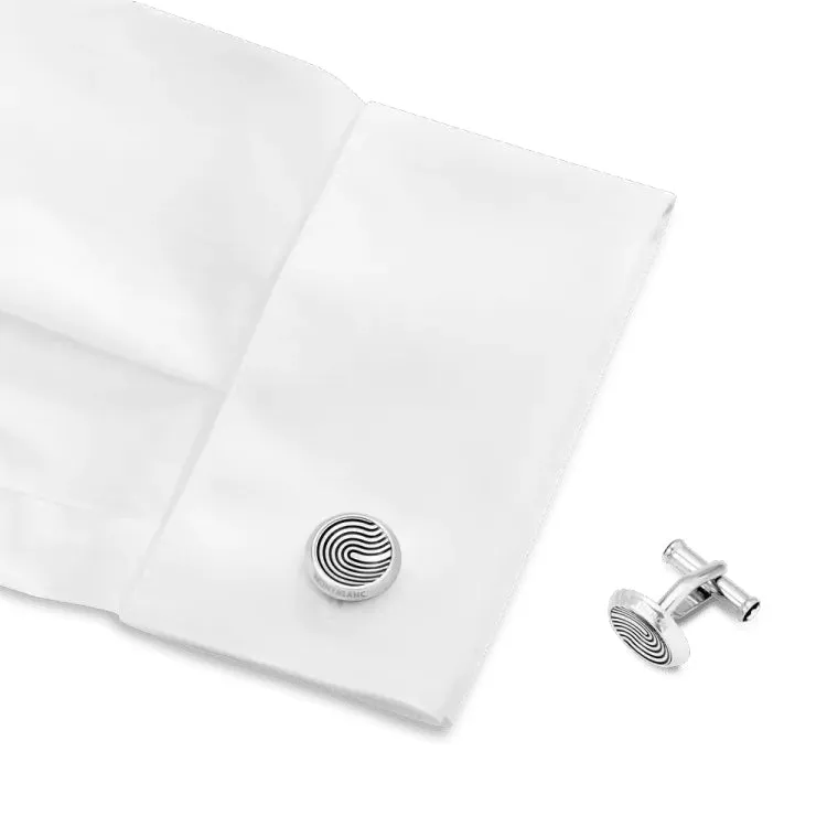 Montblanc Cufflinks Round Fingerprint Patterned Inlay D sold by Jura Watches product image thumbnail 3