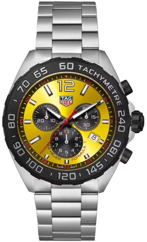 TAG Heuer Formula 1 Chronograph Yellow Bracelet Watch sold by Jura Watches