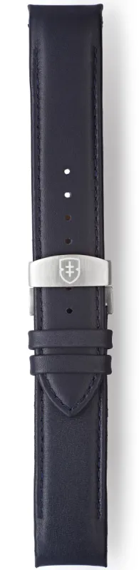 Elliot Brown Strap Leather 22mm Ink Blue Oiled Deployment sold by Jura Watches