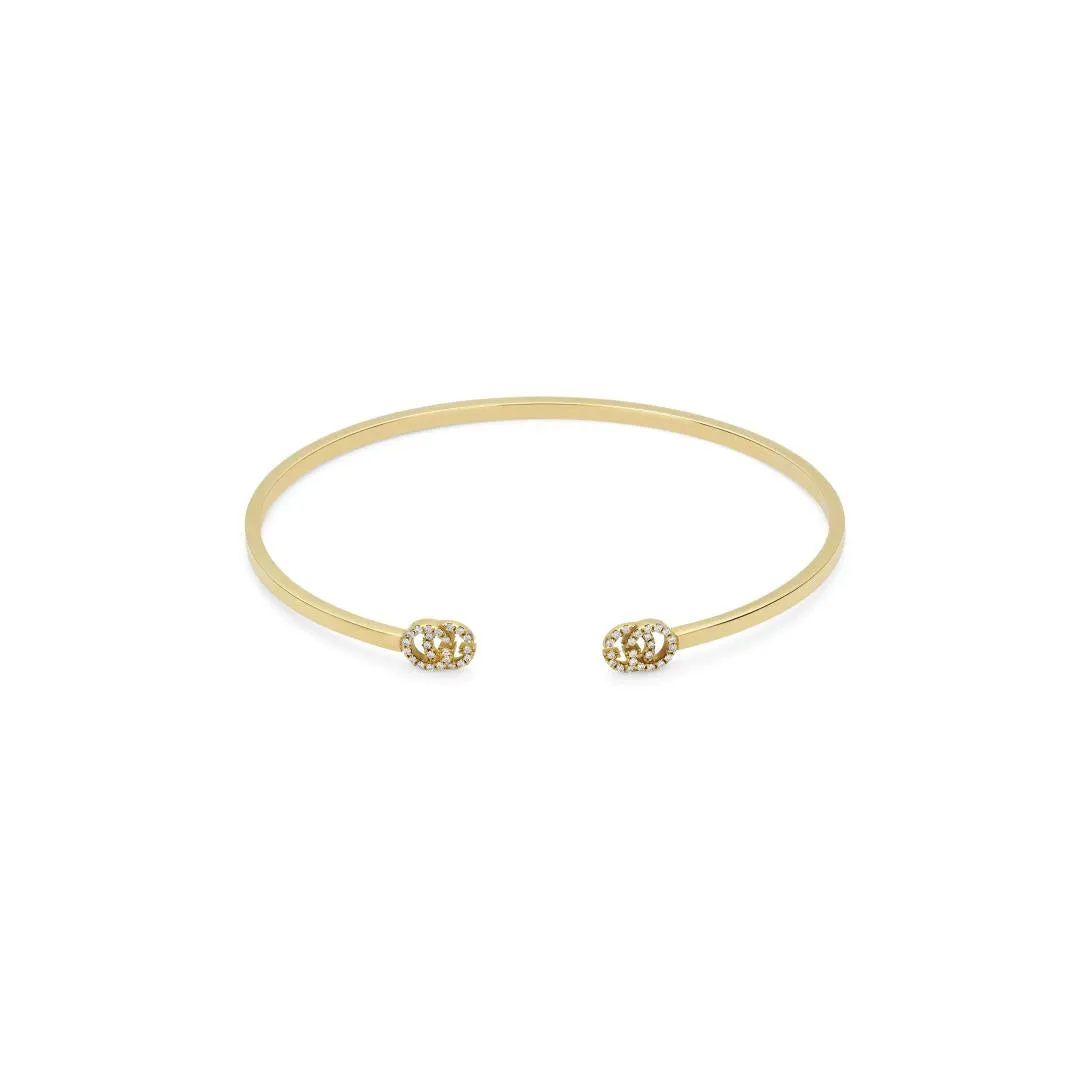 Gucci GG Running 18ct Yellow Gold Diamond Bangle sold by Jura Watches