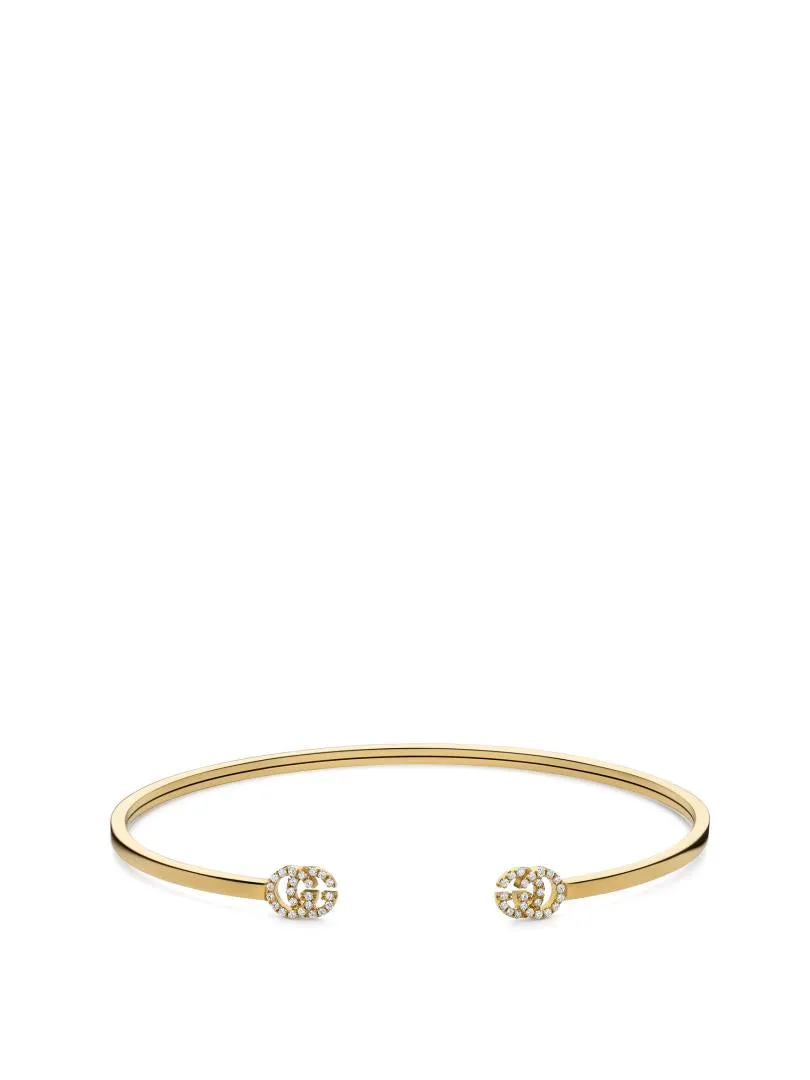 Gucci GG Running 18ct Yellow Gold Diamond Bangle sold by Jura Watches product image thumbnail 2