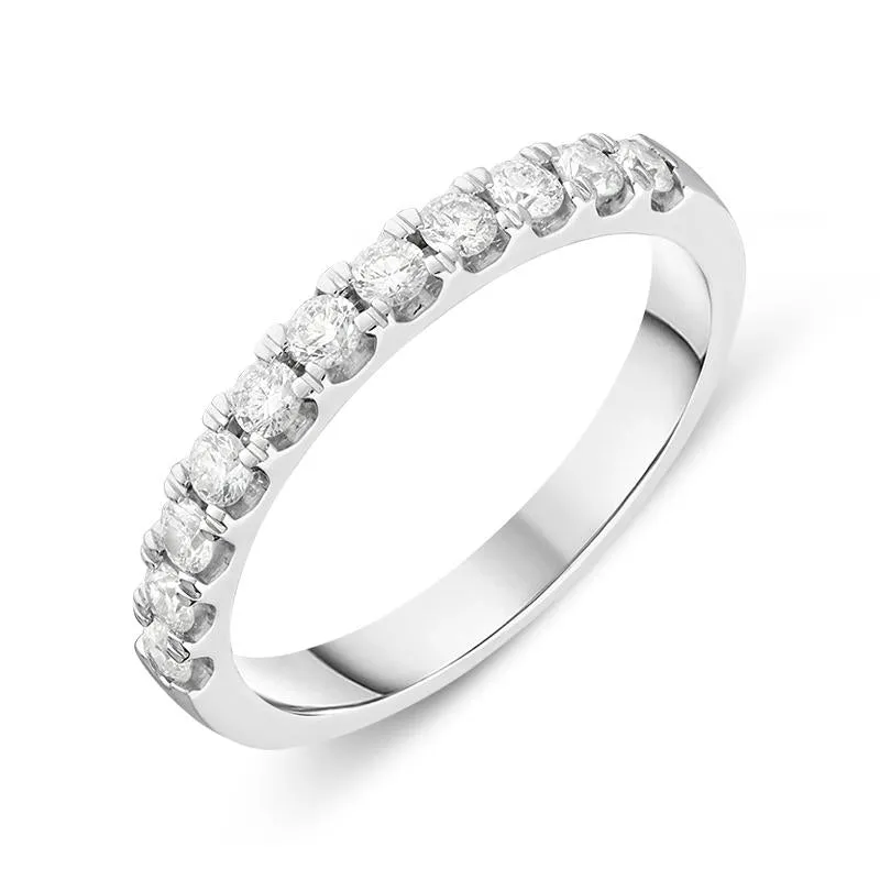 Platinum 0.40ct Diamond Half Eternity Ring sold by Jura Watches
