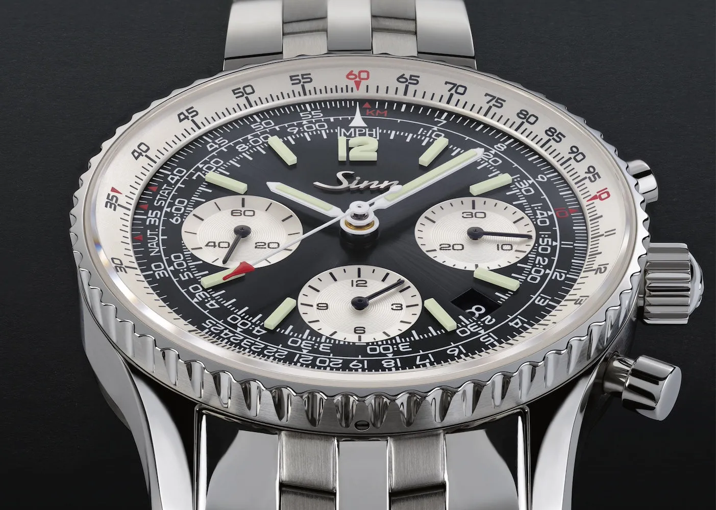 Sinn 903 St II Navigation Chronograph Bracelet Watch sold by Jura Watches product image thumbnail 3