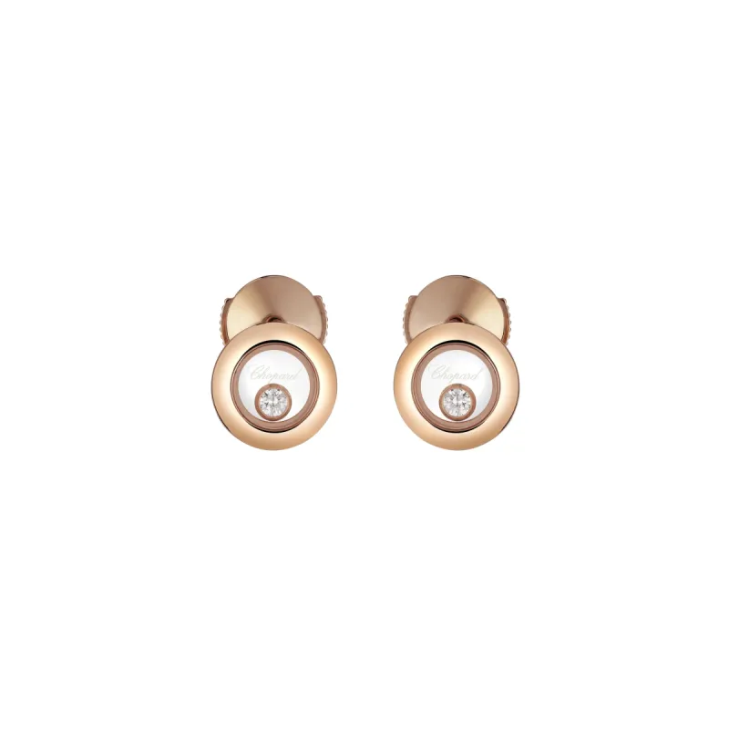 Chopard Happy Diamonds Icons 18ct Rose Gold 0.10ct Diamond Stud Earrings sold by Jura Watches