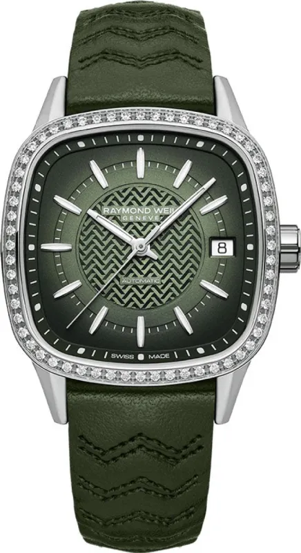Raymond Weil Freelancer 60 Lab Green Ladies Watch sold by Jura Watches