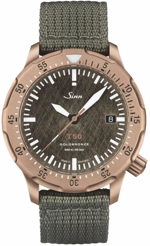 Sinn Watch T50 Goldbronze Leather Textile Limited Edition sold by Jura Watches