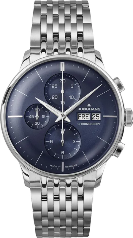Junghans Watch Meister Chronoscope Sapphire Crystal made by Jura Watches
