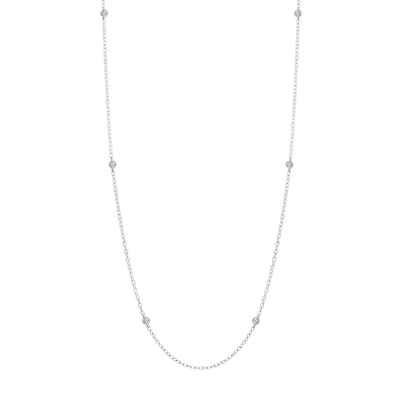 18ct White Gold Diamond Long Necklet sold by Jura Watches